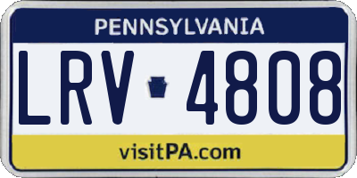 PA license plate LRV4808