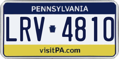 PA license plate LRV4810
