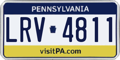 PA license plate LRV4811