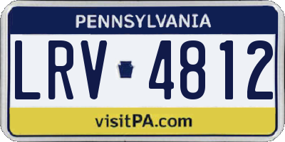 PA license plate LRV4812