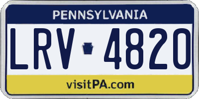 PA license plate LRV4820
