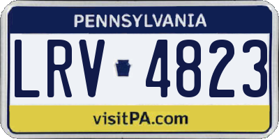 PA license plate LRV4823