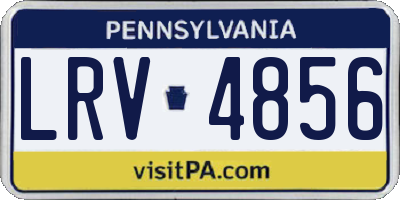 PA license plate LRV4856