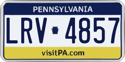 PA license plate LRV4857