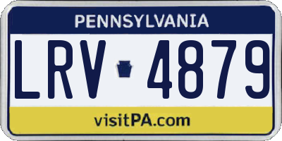 PA license plate LRV4879