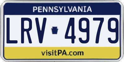 PA license plate LRV4979