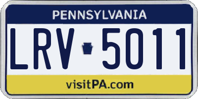 PA license plate LRV5011
