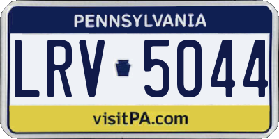 PA license plate LRV5044