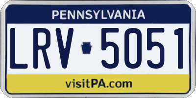 PA license plate LRV5051