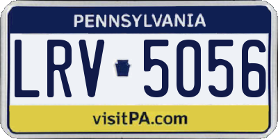 PA license plate LRV5056
