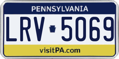 PA license plate LRV5069