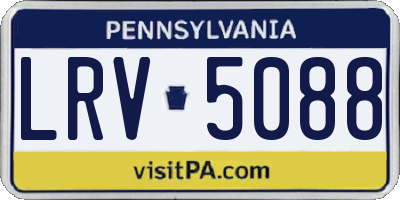 PA license plate LRV5088