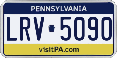 PA license plate LRV5090