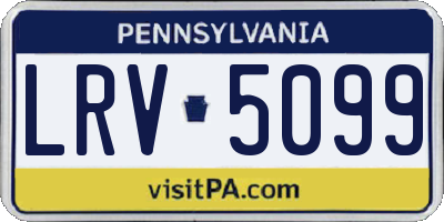PA license plate LRV5099
