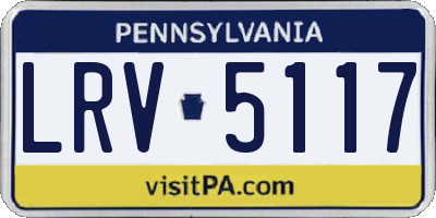 PA license plate LRV5117