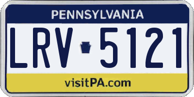 PA license plate LRV5121