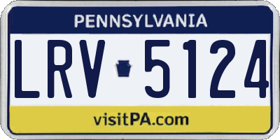 PA license plate LRV5124
