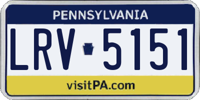 PA license plate LRV5151