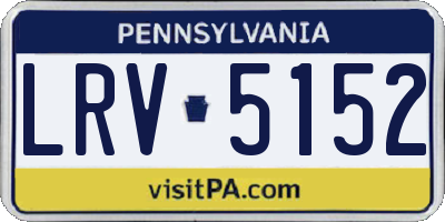 PA license plate LRV5152