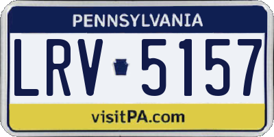 PA license plate LRV5157