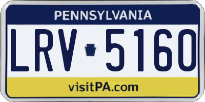 PA license plate LRV5160