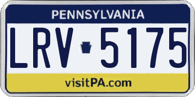 PA license plate LRV5175