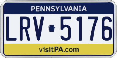 PA license plate LRV5176