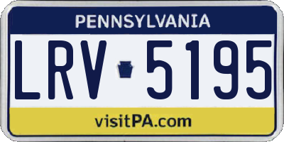 PA license plate LRV5195