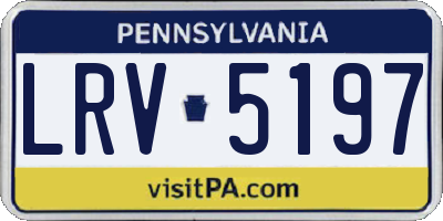 PA license plate LRV5197