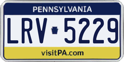 PA license plate LRV5229