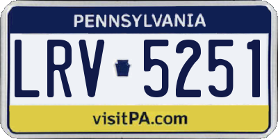 PA license plate LRV5251