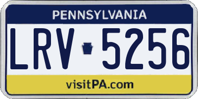 PA license plate LRV5256