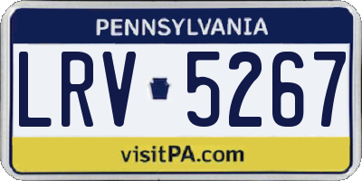 PA license plate LRV5267