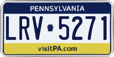 PA license plate LRV5271