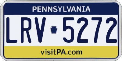 PA license plate LRV5272