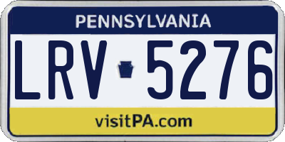 PA license plate LRV5276