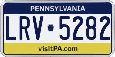 PA license plate LRV5282