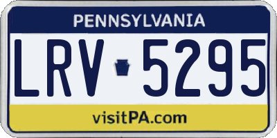 PA license plate LRV5295