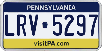 PA license plate LRV5297