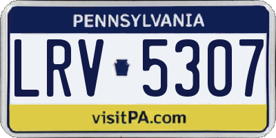 PA license plate LRV5307