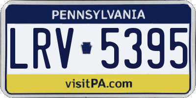 PA license plate LRV5395