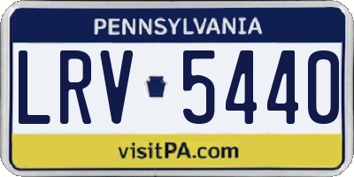 PA license plate LRV5440