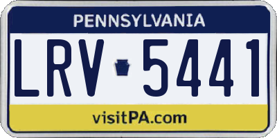 PA license plate LRV5441