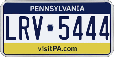 PA license plate LRV5444