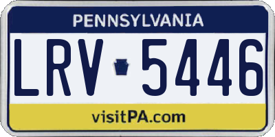 PA license plate LRV5446