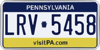 PA license plate LRV5458
