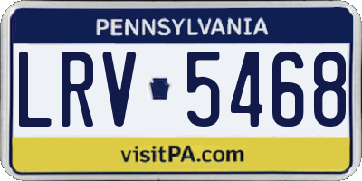 PA license plate LRV5468