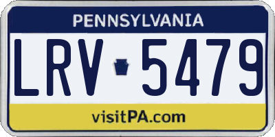 PA license plate LRV5479