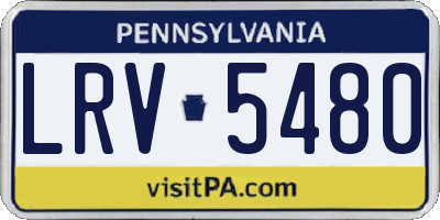 PA license plate LRV5480