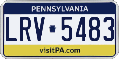 PA license plate LRV5483